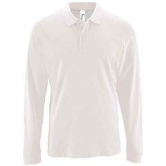 SOLS Perfect Long Sleeve Piqué Polo Shirt white