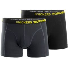 SNICKERS 2 PACK STRETCH SHORTS BLACK/STEEL GREY