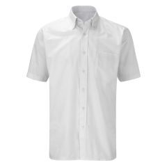 Orbit Mens Oxford Short Sleeved Shirt White
