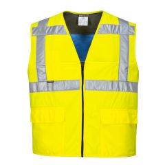 Portwest Hi Vis Yellow Long Sleeved Vest (C473)